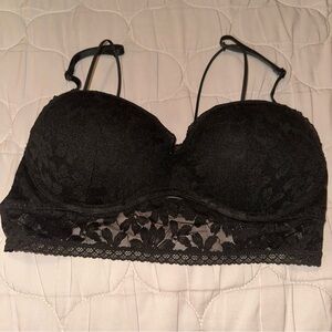 Victoria's Secret Black Lace Push-Up Bralette